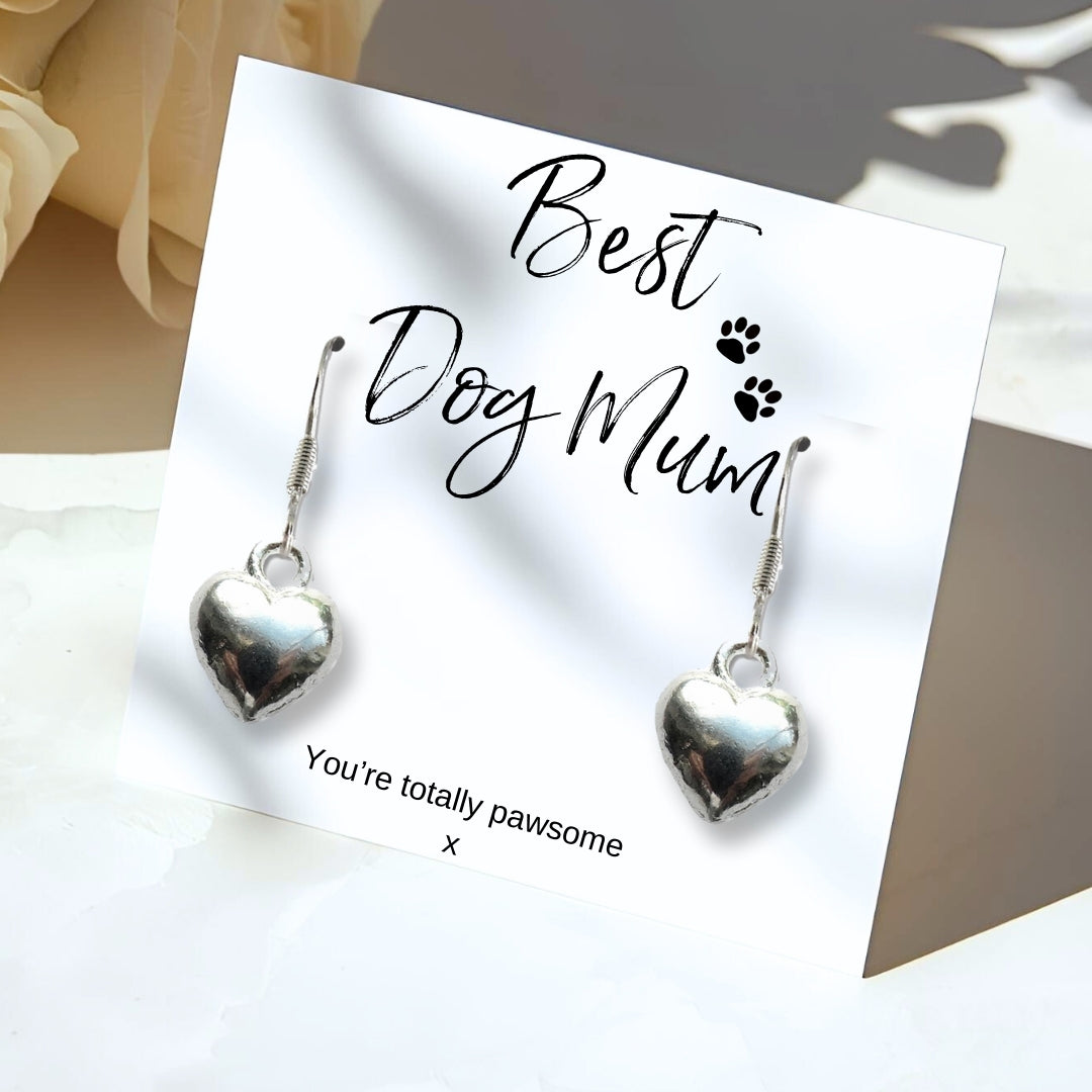 Best Dog Mum Earrings with Gift Card