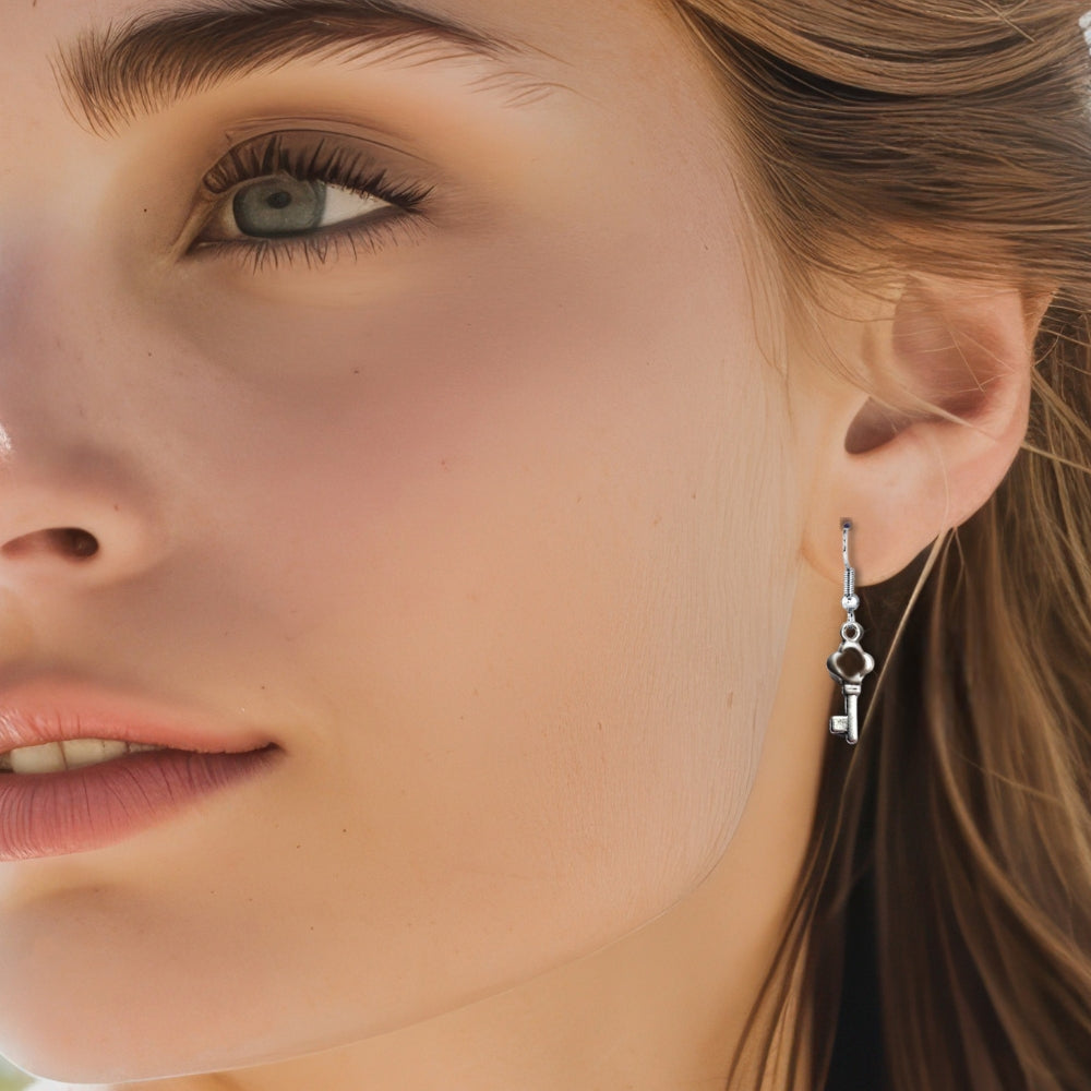 21st Birthday Key Earrings & Card