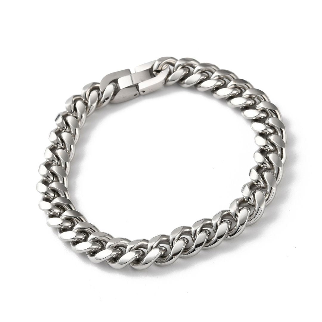 Men's Cuban Link Silver Bracelet