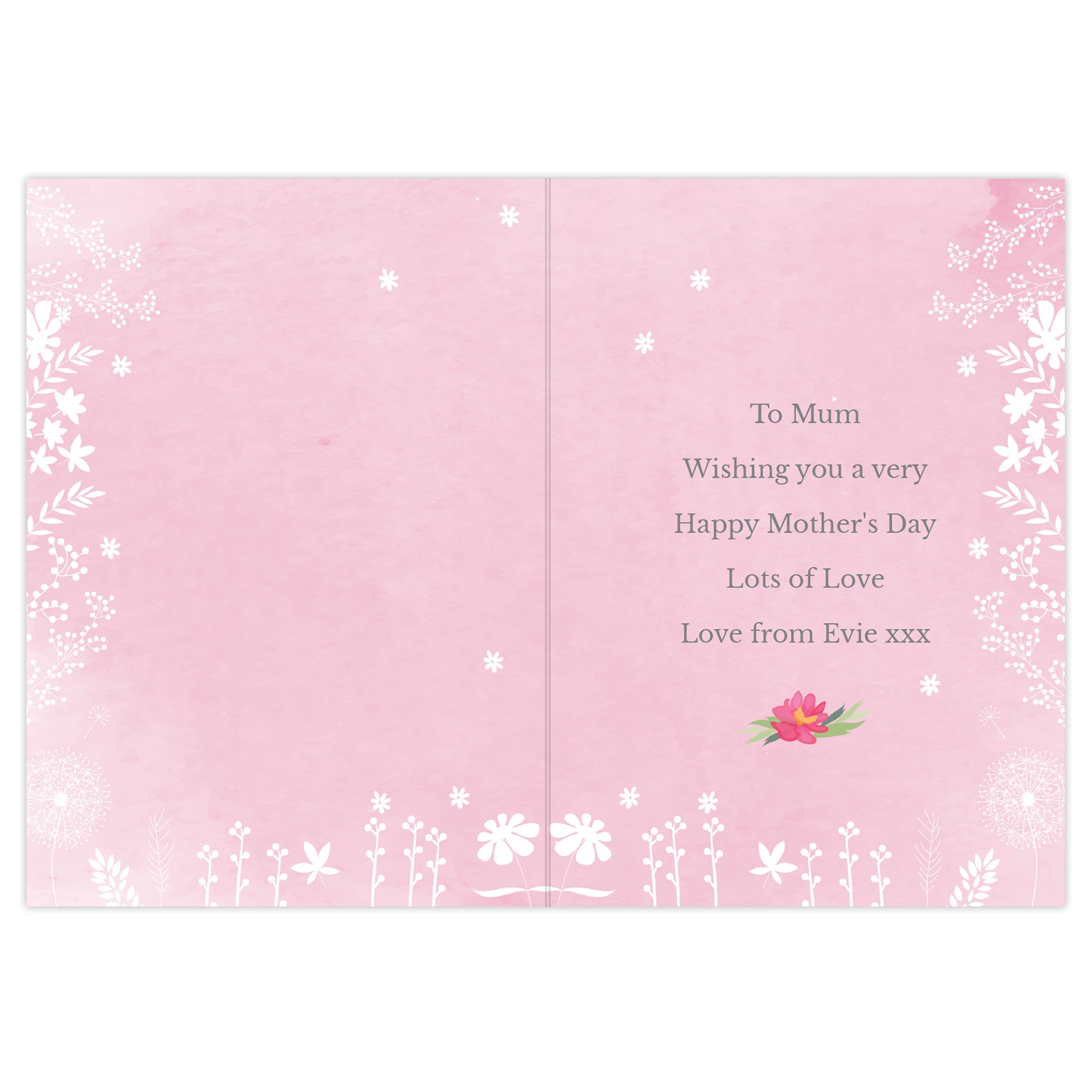 Personalised Floral Watercolour Card