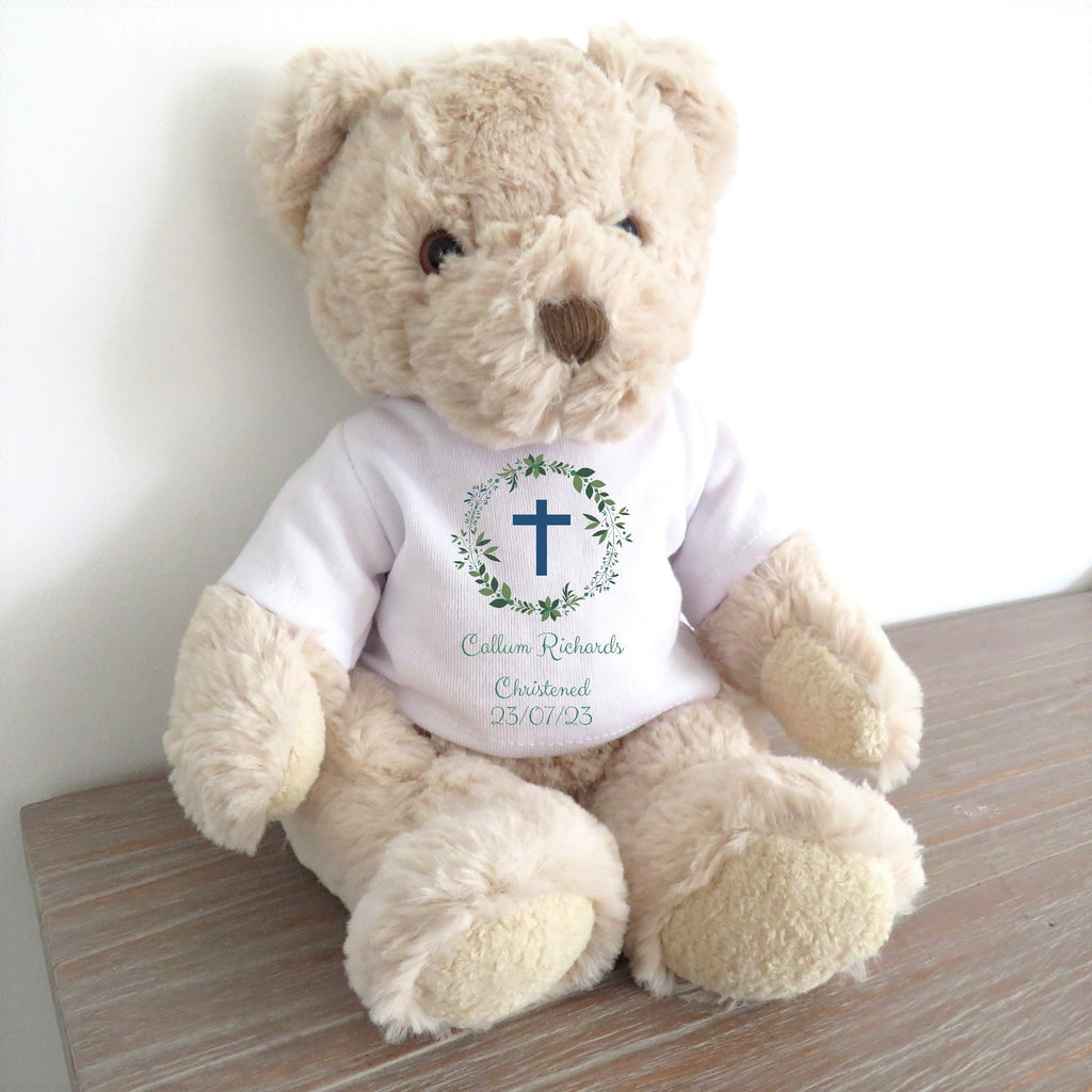 Personalised Luxury Teddy Bear Christening T-shirt