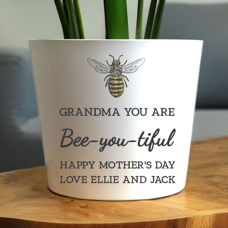 Personalised Bee Large Plant Pot
