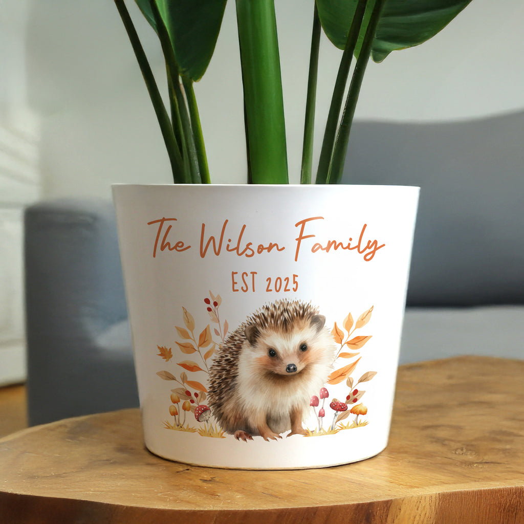 Personalised Hedgehog Large Plant Pot