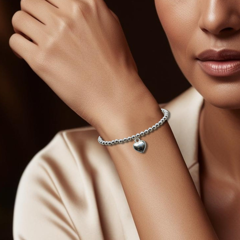 Congratulations Heart Charm Bracelet & Gift Card